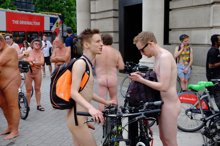 Fat Nude Bike Ride - Nude guys in public with bikes from World Naked Bike Ride